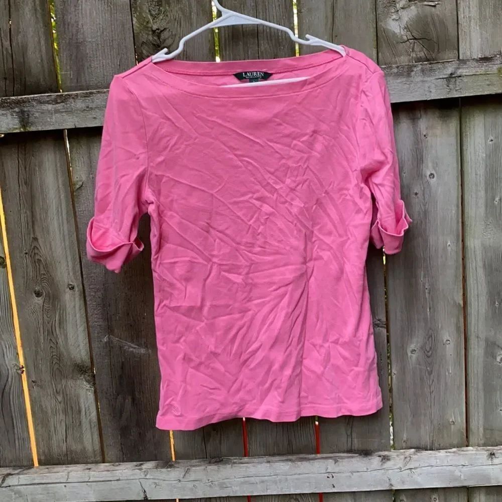 Ralph Lauren Pink Cotton top sz. L
